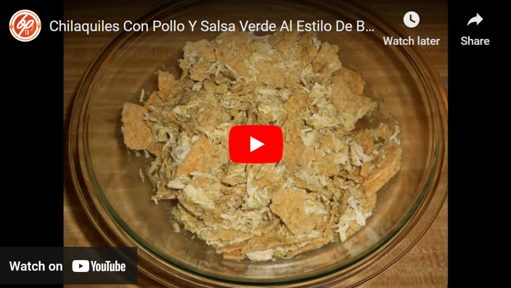 Chilaquiles con pollo en salsa verde