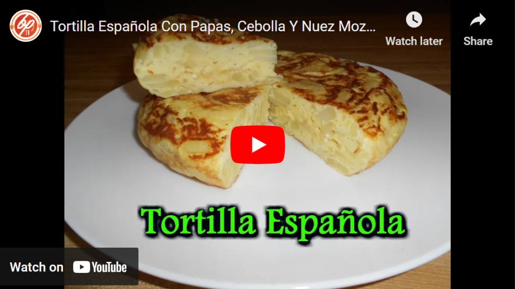 Tortilla Esañola De Papas Y Cebolla