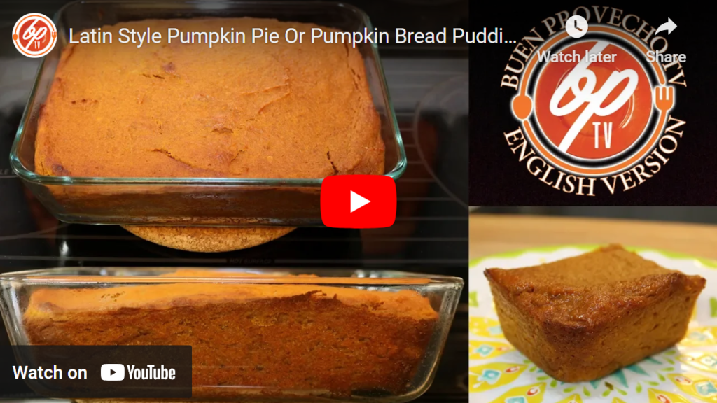 Latin Style Pumpkin Pie Bread Pudding